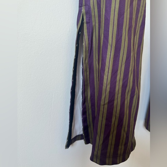 Basic Pleasure Mode Tabby Striped Bootcut Pants in Brown and Green - M - Picture 7 of 15